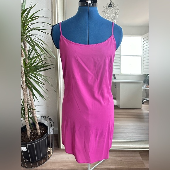 TORY BURCH Magenta Fuchsia Spaghetti Strap Cami Slip Dress Size 0 - Picture 1 of 12